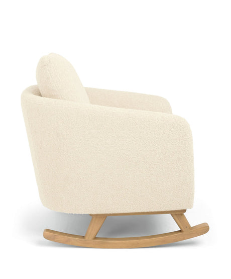 Mamas & Papas Alma Nursing Chair with Footstool - Off White Boucle