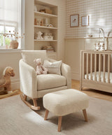 Mamas & Papas Alma Nursing Chair with Footstool - Off White Boucle