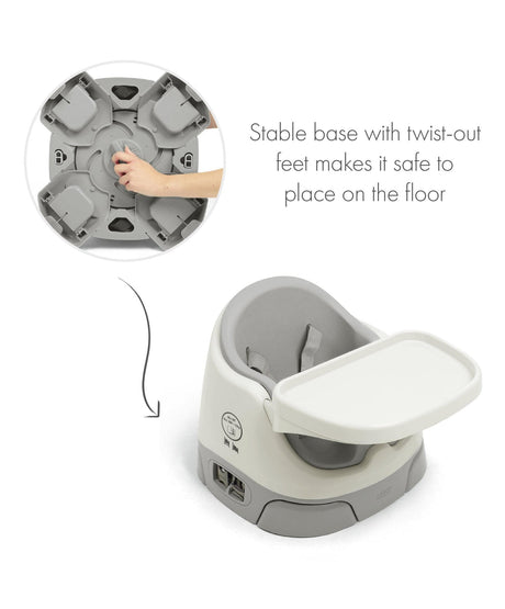Mamas & Papas Baby Bug 3-in-1 Floor & Booster Seat with Activity Tray - Pebble Grey