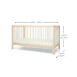Mamas & Papas Solo Cot Bed - White / Natural