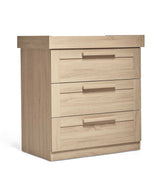 Mamas & Papas Atlas 3 Piece Nursery Furniture Set with Cot Bed, Dresser & Wardrobe - Light Oak
