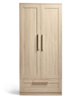 Mamas & Papas Atlas 3 Piece Nursery Furniture Set with Cot Bed, Dresser & Wardrobe - Light Oak