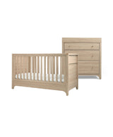 Mamas & Papas Barton 2 Piece Nursery Furniture Set with Cot Bed and Dresser - Natural Oak