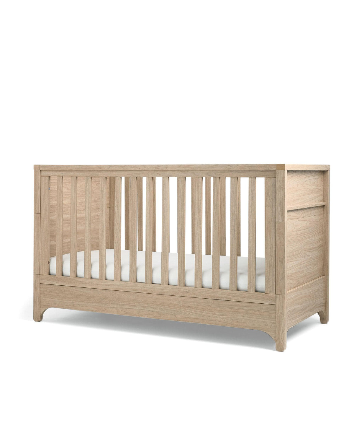 Mamas & Papas Barton 3 Piece Nursery Furniture Set with Cot Bed, Dresser and Wardrobe - Natural Oak