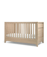 Mamas & Papas Barton 3 Piece Nursery Furniture Set with Cot Bed, Dresser and Wardrobe - Natural Oak