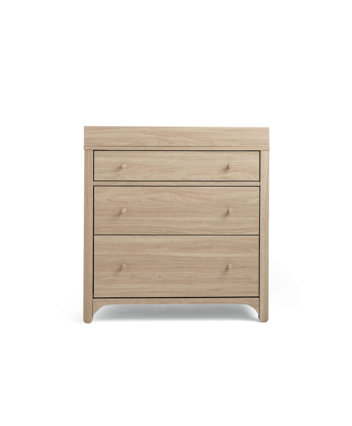 Mamas & Papas Barton 3 Piece Nursery Furniture Set with Cot Bed, Dresser and Wardrobe - Natural Oak