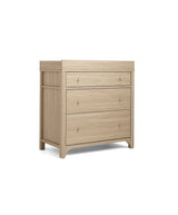 Mamas & Papas Barton 3 Piece Nursery Furniture Set with Cot Bed, Dresser and Wardrobe - Natural Oak