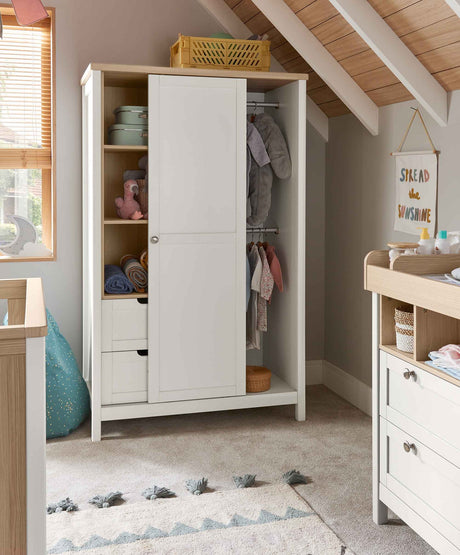 Mamas & Papas Harwell Wardrobe - White / Natural