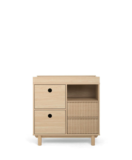 Mamas & Papas Oska 2 Piece Nursery Furniture Set with Cot Bed and Dresser - Natural Oak