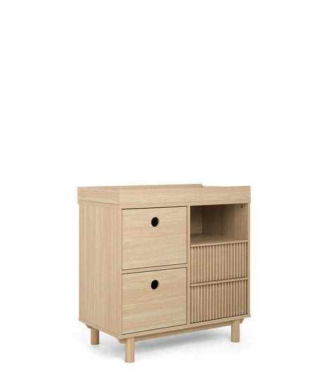 Mamas & Papas Oska 2 Piece Nursery Furniture Set with Cot Bed and Dresser - Natural Oak