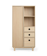 Mamas & Papas Oska 3 Piece Nursery Furniture Set with Cot Bed, Wide Dresser and Wardrobe - Natural Oak