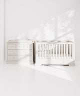 Mamas & Papas Oxford 2 Piece Nursery Furniture Set with Cot Bed and Dresser - White