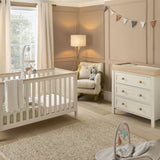 Mamas & Papas Wedmore 2 Piece Nursery Furniture Set with Cotbed and Dresser/Changer - Cashmere/Oak