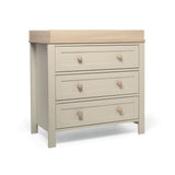 Mamas & Papas Wedmore 2 Piece Nursery Furniture Set with Cotbed and Dresser/Changer - Cashmere/Oak