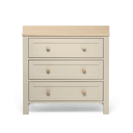 Mamas & Papas Wedmore 3 Piece Nursery Furniture Set with Cot Bed, Dresser and Wardrobe - Cashmere/Oak
