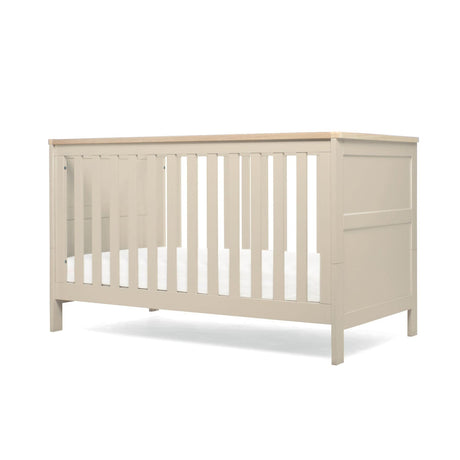 Mamas & Papas Wedmore 3 Piece Nursery Furniture Set with Cot Bed, Dresser and Wardrobe - Cashmere/Oak