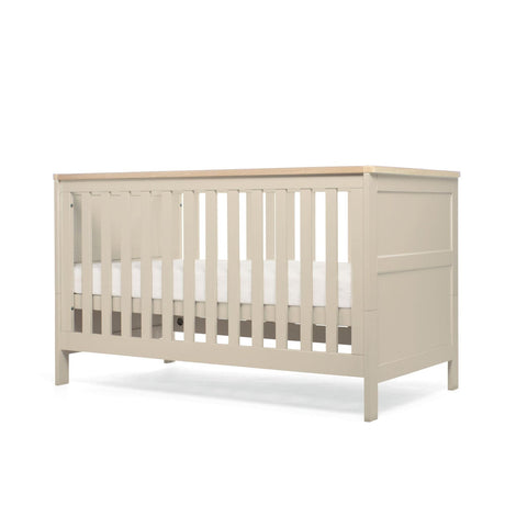 Mamas & Papas Wedmore 3 Piece Nursery Furniture Set with Cot Bed, Dresser and Wardrobe - Cashmere/Oak