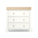 Mamas & Papas Wedmore 3 Piece Nursery Furniture Set with Cot Bed, Dresser and Wardrobe - White/Oak