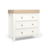 Mamas & Papas Wedmore 3 Piece Nursery Furniture Set with Cot Bed, Dresser and Wardrobe - White/Oak