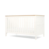 Mamas & Papas Wedmore 3 Piece Nursery Furniture Set with Cot Bed, Dresser and Wardrobe - White/Oak