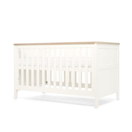 Mamas & Papas Wedmore 3 Piece Nursery Furniture Set with Cot Bed, Dresser and Wardrobe - White/Oak