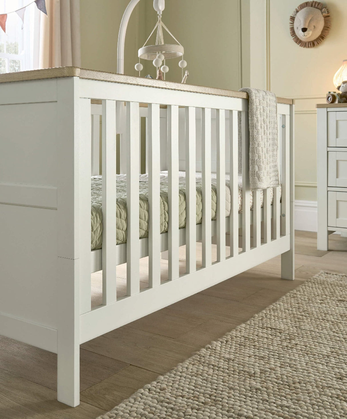 Mamas & Papas Wedmore Cot Bed - White/Natural