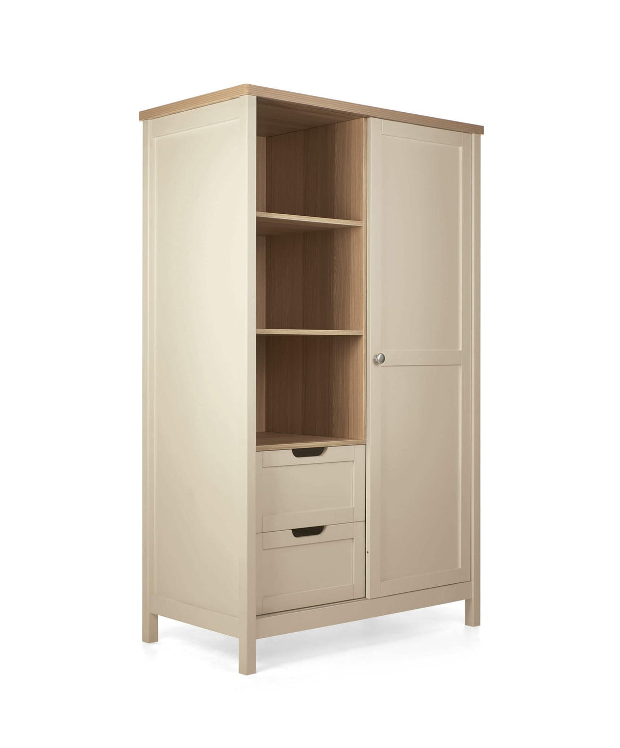 Mamas & Papas Harwell 2 Piece Nursery Furniture Set with Cot Bed and Wardrobe - Cashmere