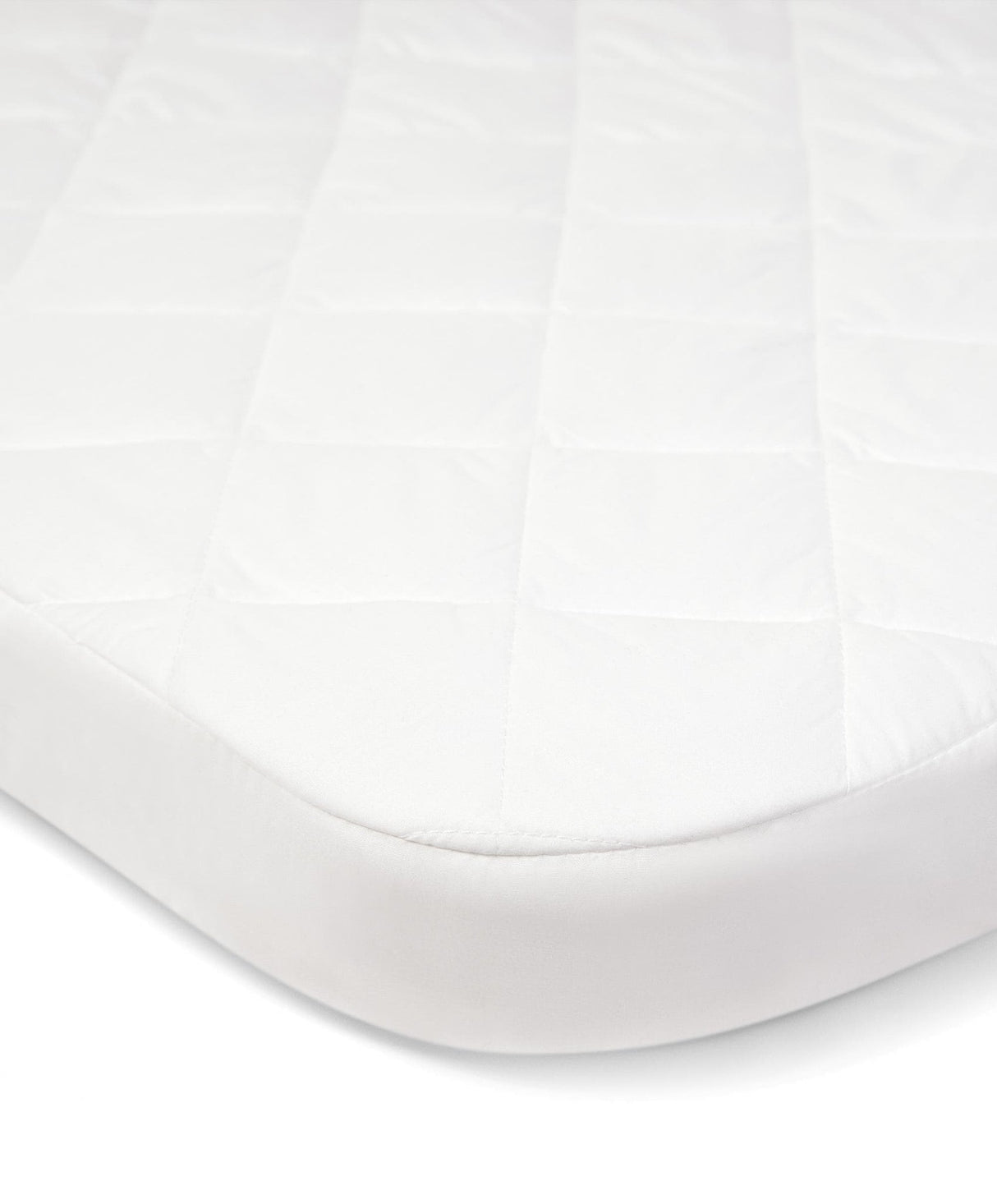 Mamas & Papas Lua Bedside Crib with Sheets & Mattress Protector - Fawn