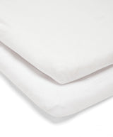 Mamas & Papas Lua Bedside Crib with Sheets & Mattress Protector - Fawn