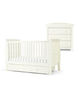 Mamas & Papas Mia 2 Piece Nursery Furniture Set with Cot Bed and Dresser - White