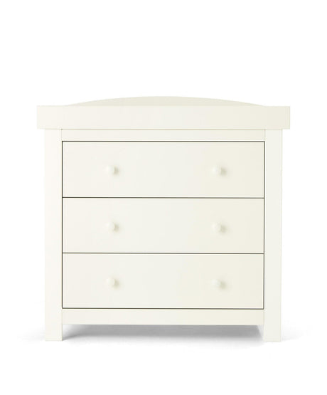 Mamas & Papas Mia 2 Piece Nursery Furniture Set with Cot Bed and Dresser - White