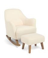 Mamas & Papas Penrose Nursing Chair with Footstool - Off White Boucle
