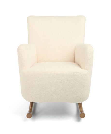 Mamas & Papas Elwood Nursing Chair with Footstool  - Off White Boucle