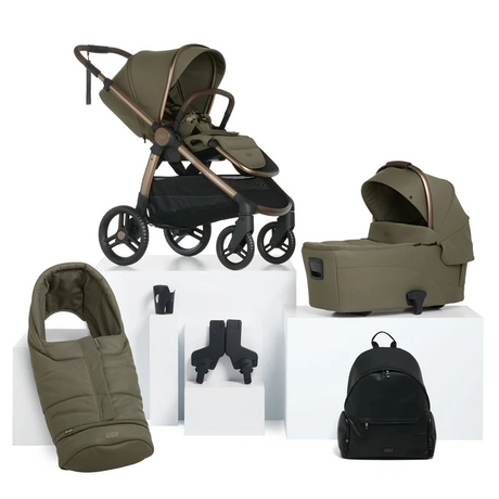Mamas & Papas Ocarro 2 | Essential Kit (inc Pushchair, Carrycot, Adaptors, Cupholder, Bag, Footmuff, CC Stand) - Evergreen 1