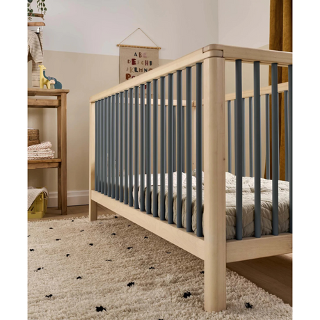 Mamas & Papas Solo Cot Bed - Slate / Natural