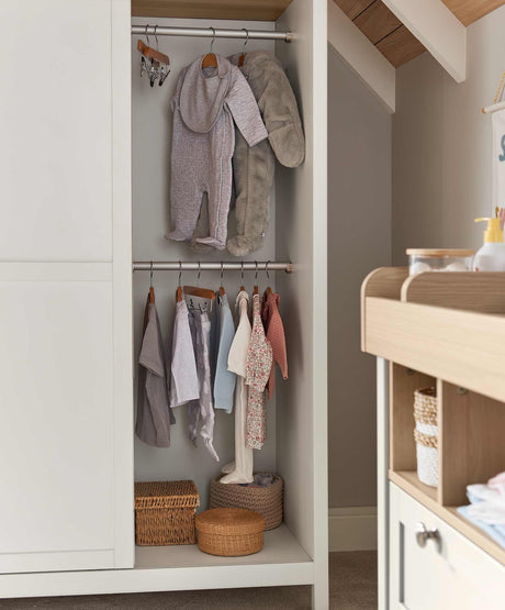 Mamas & Papas Harwell Wardrobe - White / Natural