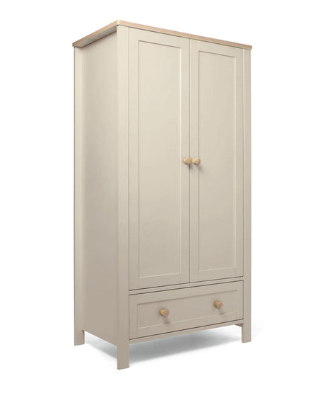 Mamas & Papas Wedmore 3 Piece Nursery Furniture Set with Cot Bed, Dresser and Wardrobe - Cashmere/Oak