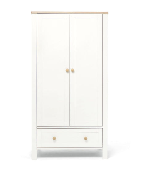 Mamas & Papas Wedmore 3 Piece Nursery Furniture Set with Cot Bed, Dresser and Wardrobe - White/Oak