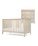 Mamas & Papas Wedmore 2 Piece Nursery Furniture Set with Cot Bed and Dresser - Cashmere