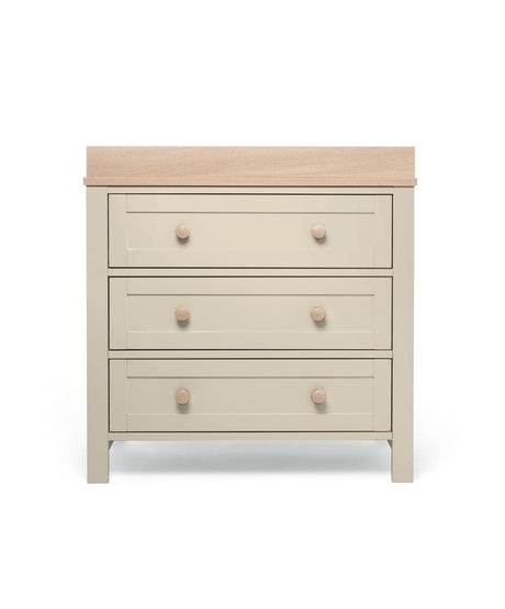 Mamas & Papas Wedmore 2 Piece Nursery Furniture Set with Cot Bed and Dresser - Cashmere