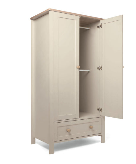 Mamas & Papas Wedmore 3 Piece Nursery Furniture Set with Cot Bed, Dresser and Wardrobe - Cashmere