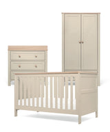 Mamas & Papas Wedmore 3 Piece Nursery Furniture Set with Cot Bed, Dresser and Wardrobe - Cashmere