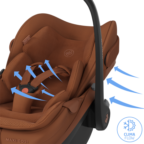 Maxi Cosi Fame 2026 Premium Family XL Travel System with Pebble Slide Pro Car Seat, Pearl XL Car Seat & Slide Pro Base - Copper Terra 24