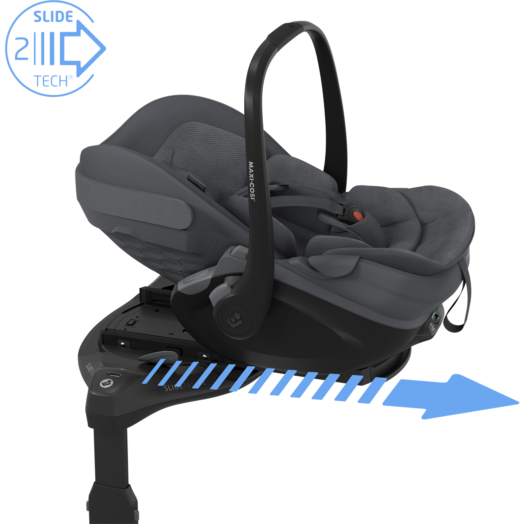 Maxi Cosi Fame 2026 Premium Family XL Travel System with Pebble Slide Pro Car Seat, Pearl XL Car Seat & Slide Pro Base - Moon Graphite 21