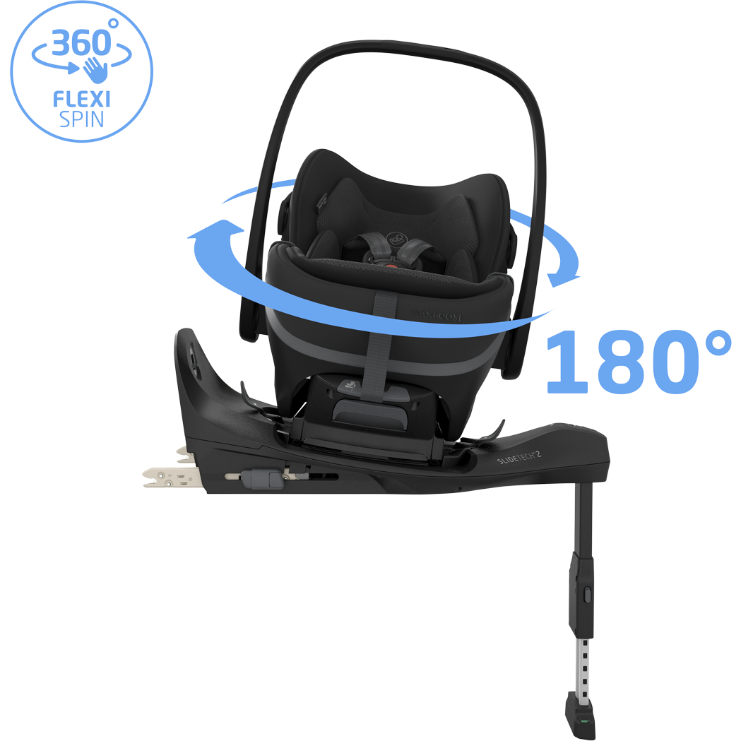 Maxi Cosi Fame 2026 Premium Family XL Travel System with Pebble Slide Pro Car Seat, Pearl XL Car Seat & Slide Pro Base - Onyx Black 17