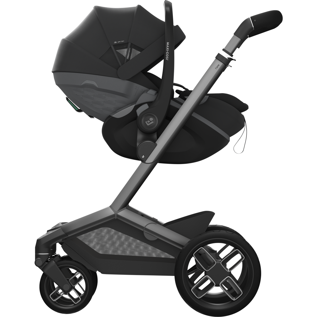 Maxi Cosi Fame 2026 Premium Family XL Travel System with Pebble Slide Pro Car Seat, Pearl XL Car Seat & Slide Pro Base - Onyx Black 19