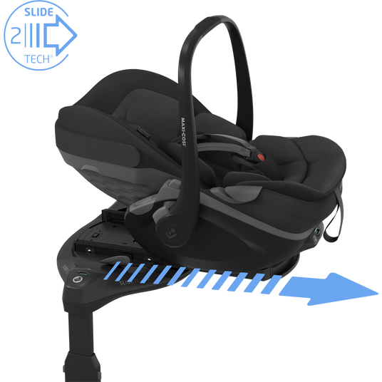 Maxi Cosi Fame 2026 Premium Family XL Travel System with Pebble Slide Pro Car Seat, Pearl XL Car Seat & Slide Pro Base - Onyx Black 21