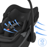 Maxi Cosi Fame 2026 Premium Family XL Travel System with Pebble Slide Pro Car Seat, Pearl XL Car Seat & Slide Pro Base - Onyx Black 24