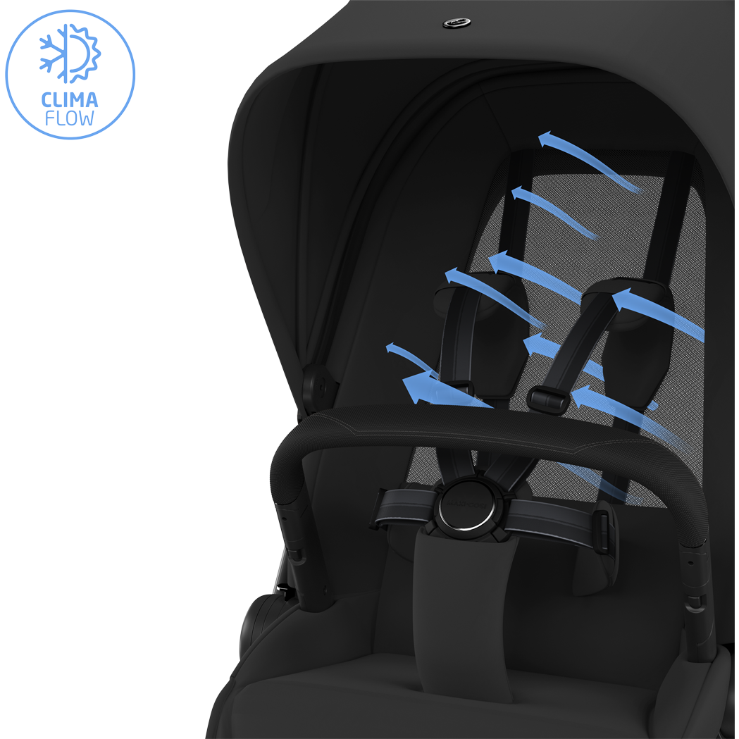 Maxi Cosi Fame 2026 Premium Family XL Travel System with Pebble Slide Pro Car Seat, Pearl XL Car Seat & Slide Pro Base - Onyx Black 3