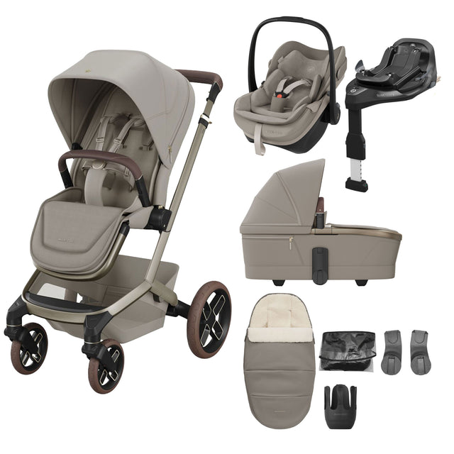 Maxi Cosi Fame 2026 Premium Travel System with Pebble Slide Pro & Slide Pro Base - Sapphire Sand 1